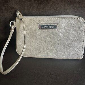Calvin Klein Small Wristlet, Champagne Color